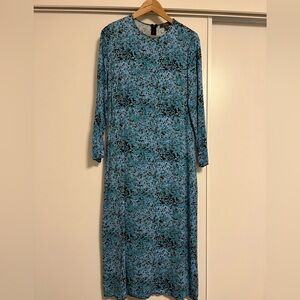Primark Blue Floral Long Sleeve Dress